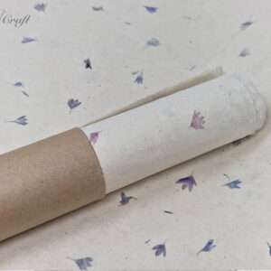 Blue-Petal Lokta Wrapping Paper