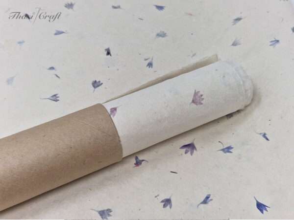 Blue-Petal Lokta Wrapping Paper