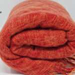 Orange Yak Wool Blanket
