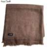 Natural handmade plain brown cashmere shawl