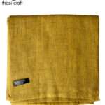 natural yellow single ply shawl