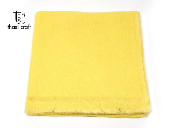 yellow plain pashmina shawl